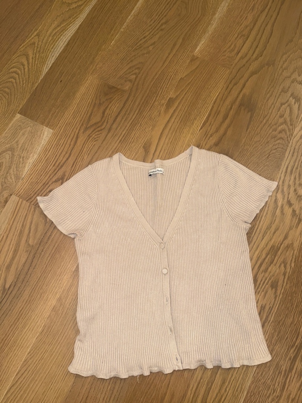 Abercrombie & Fitch Ribbed Short Sleeve Top